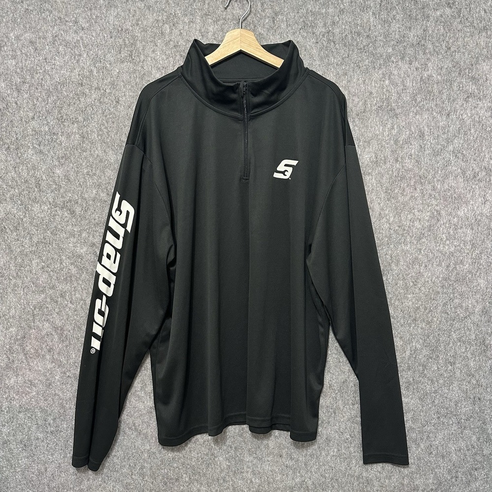 Snap-on Black Quarter Zip Pullover XXL Mechanic‎ Workwear Logo
